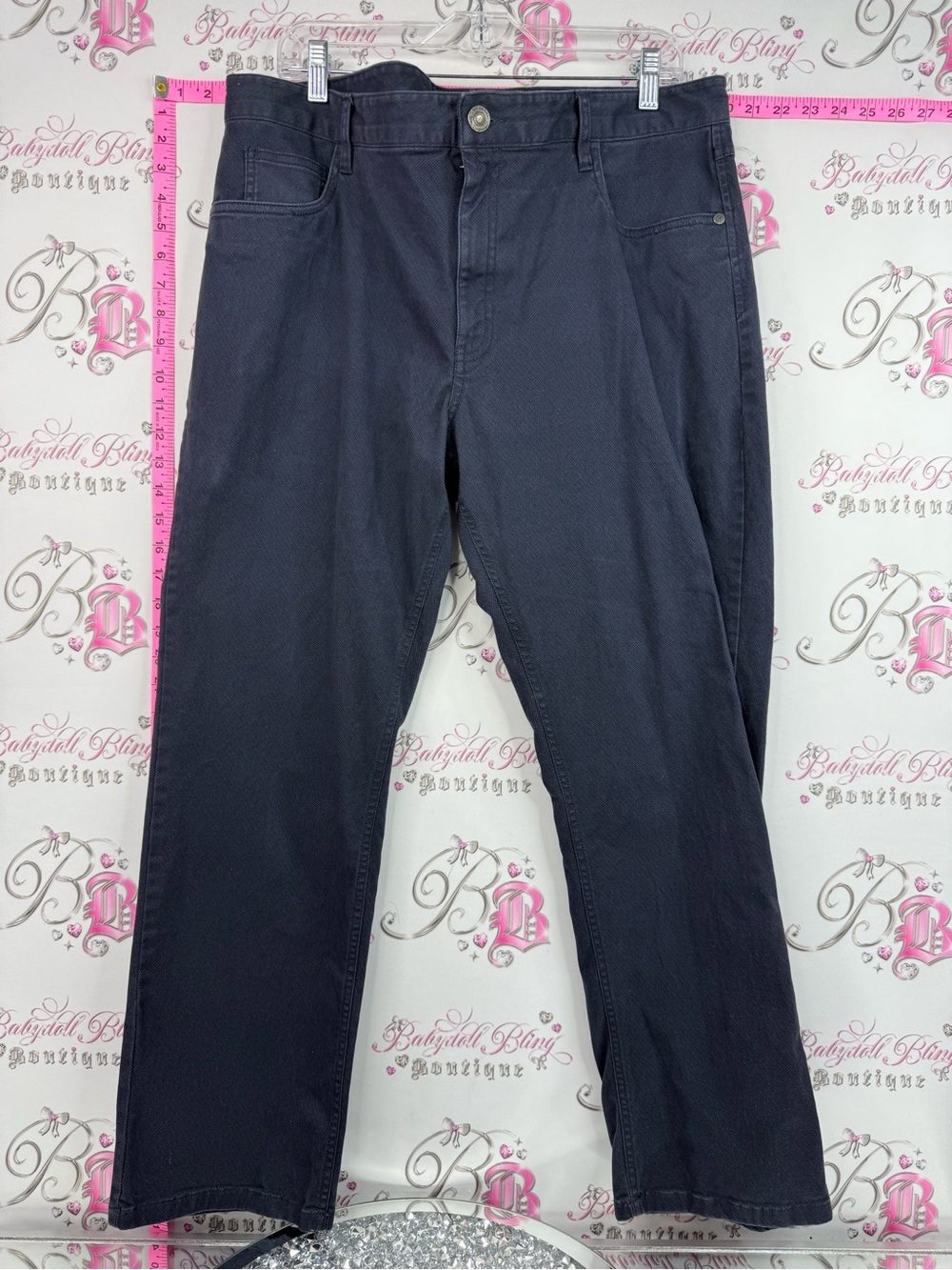 Ben Sherman pants navy blue Men's Dark Navy Straight-Leg Pants